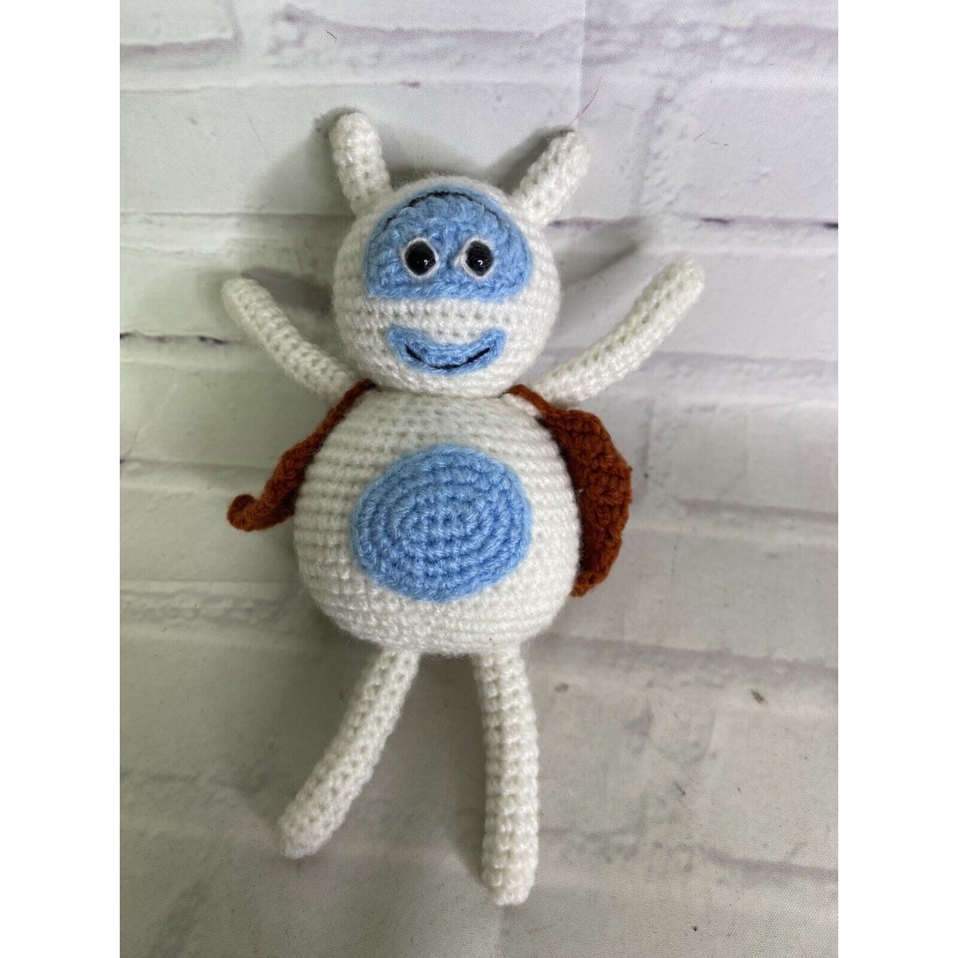 Bumble Nums Yeti Super Simple Songs White Crochet Doll Toy Handmade Amigurumi
