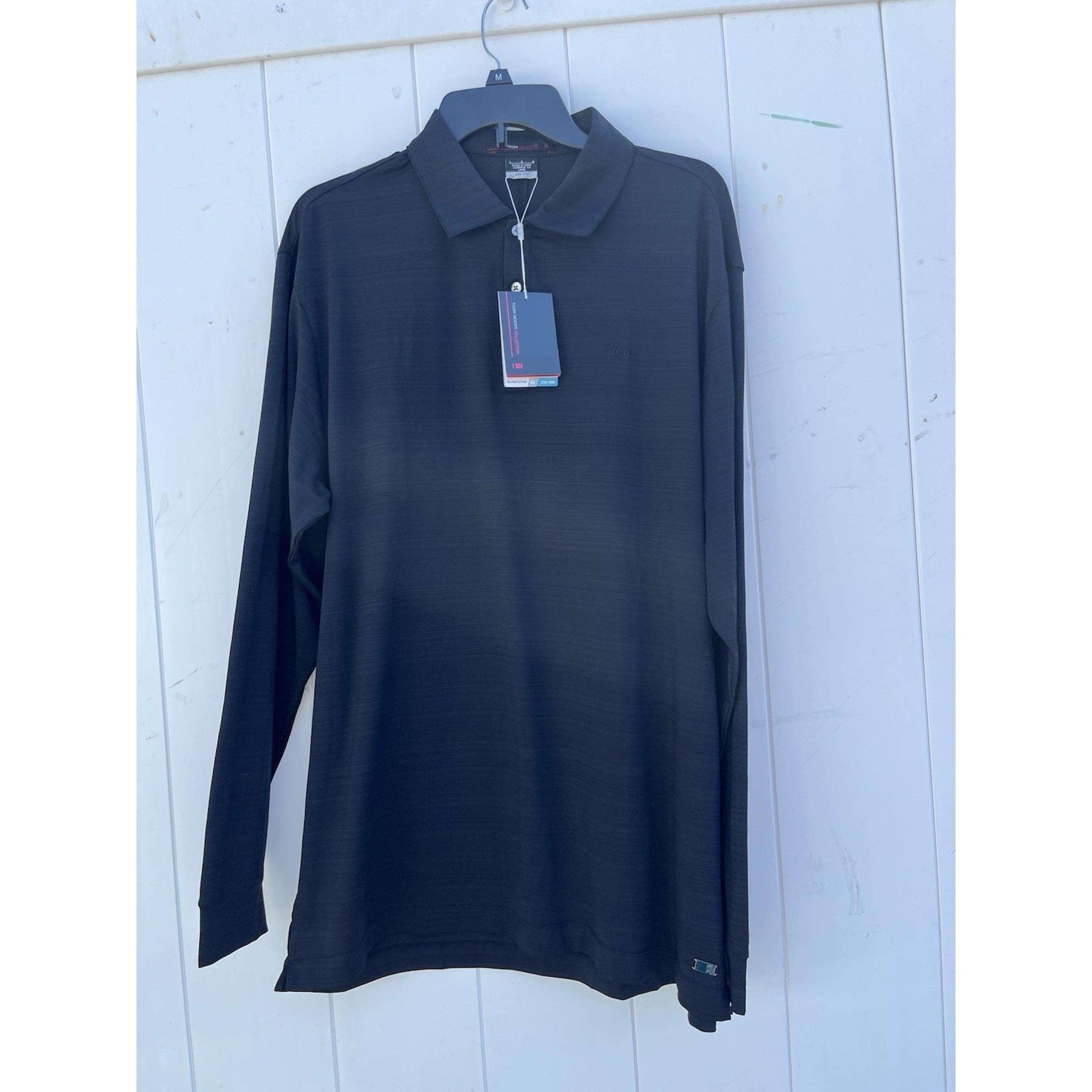 Tiger Wood navy blue long sleeve polo shirt golf men's size large