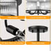 Chandelier, Modern Flush Mount Ceiling Light Fixture with 4 Lights, 15 Matte Bl