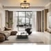 Chandelier, Modern Flush Mount Ceiling Light Fixture with 4 Lights, 15 Matte Bl