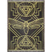 Art Deco Moth 37x52 Woven Throw Blanket Tapestry Witch Eye Goth Occult Decor