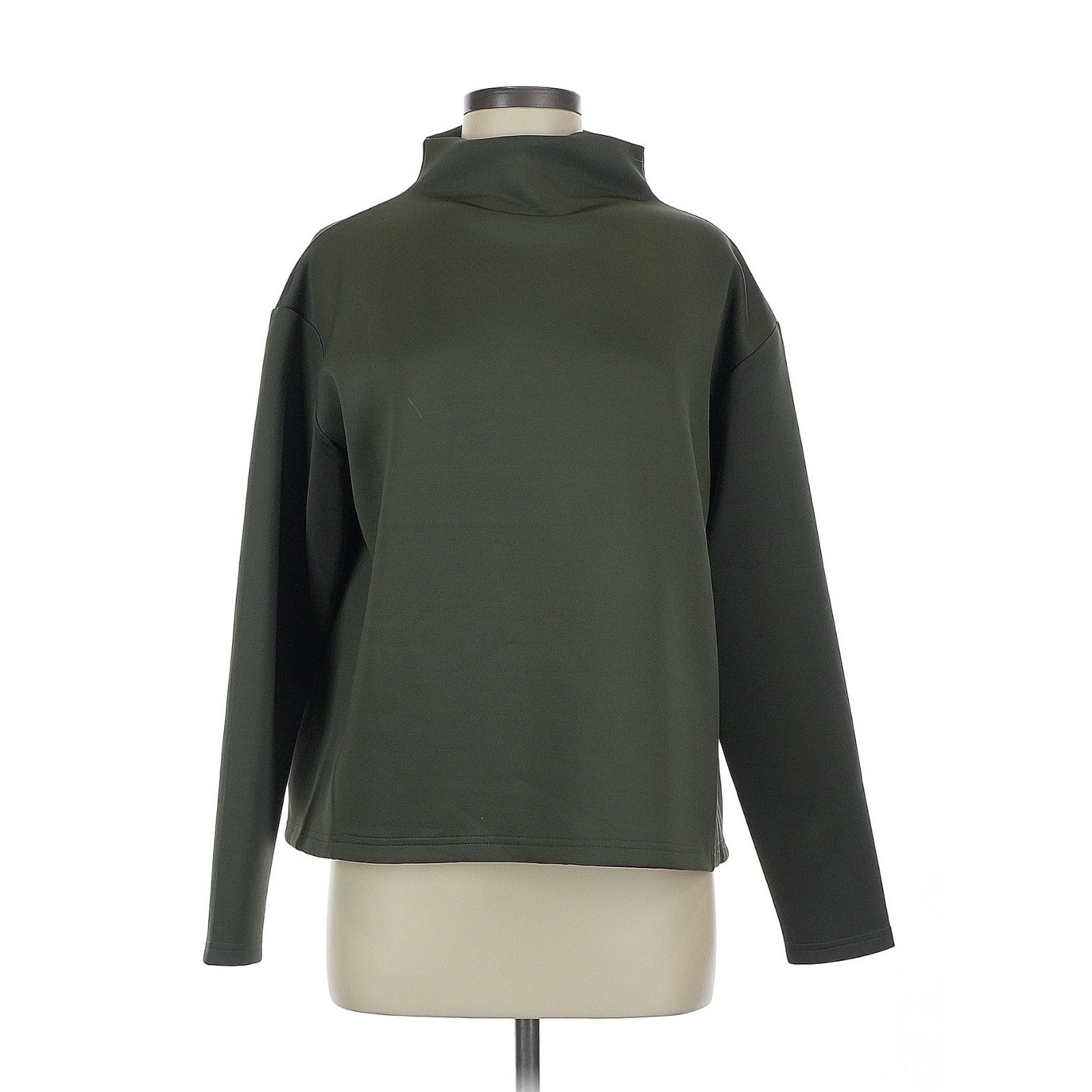 Aday Like A Boss Green Mockneck Scuba Sweatshirt M