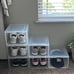 6 Pack Plastic Shoe Storage Boxes with Magnetic Door, Clear Shoe Boxes Stackable