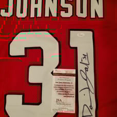 David Johnson autographed Cardinals jers