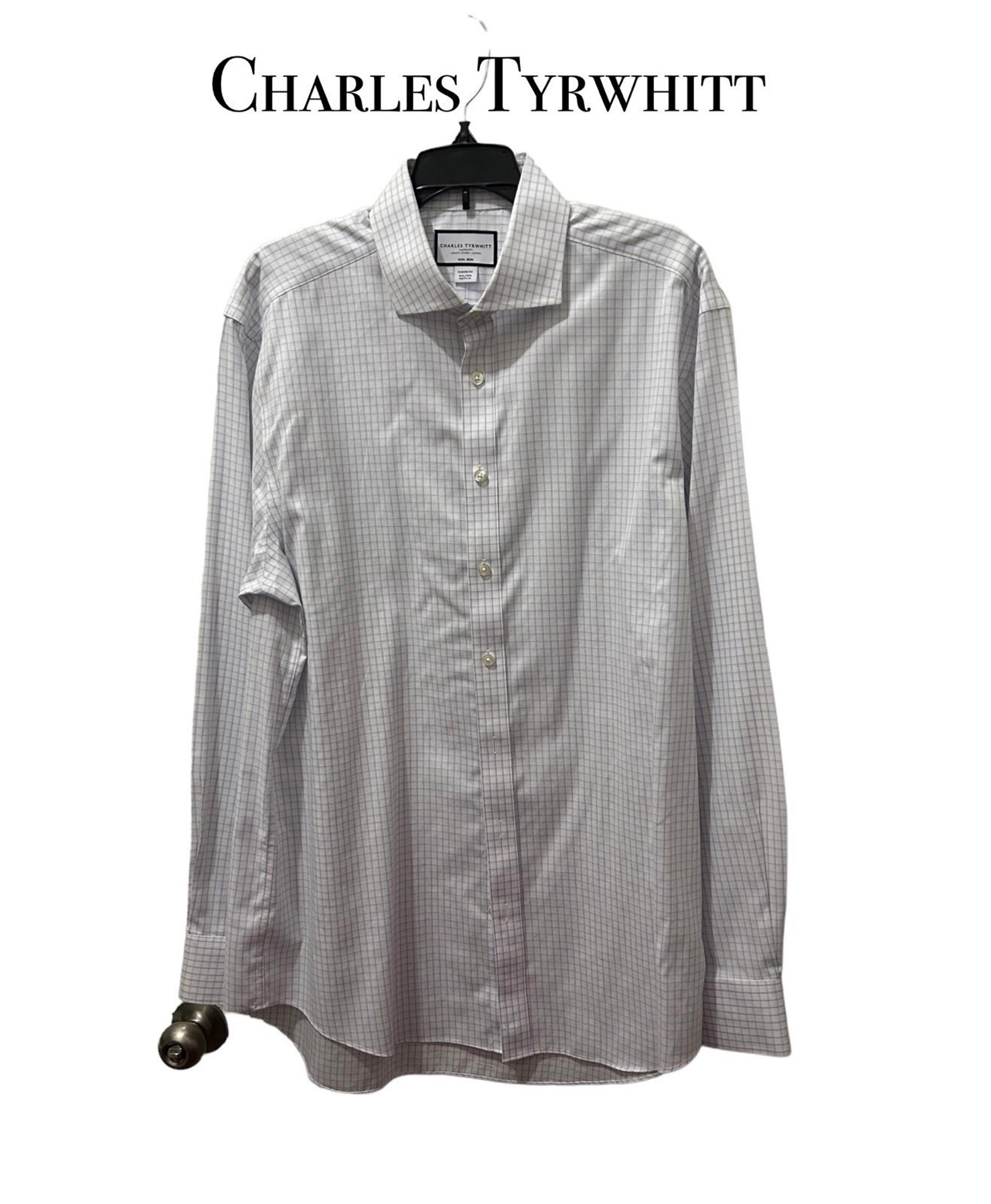 Charles Tyrwhitt Men’s 16 1/2 / 36  No Iron Classic Fit Dress Shirt