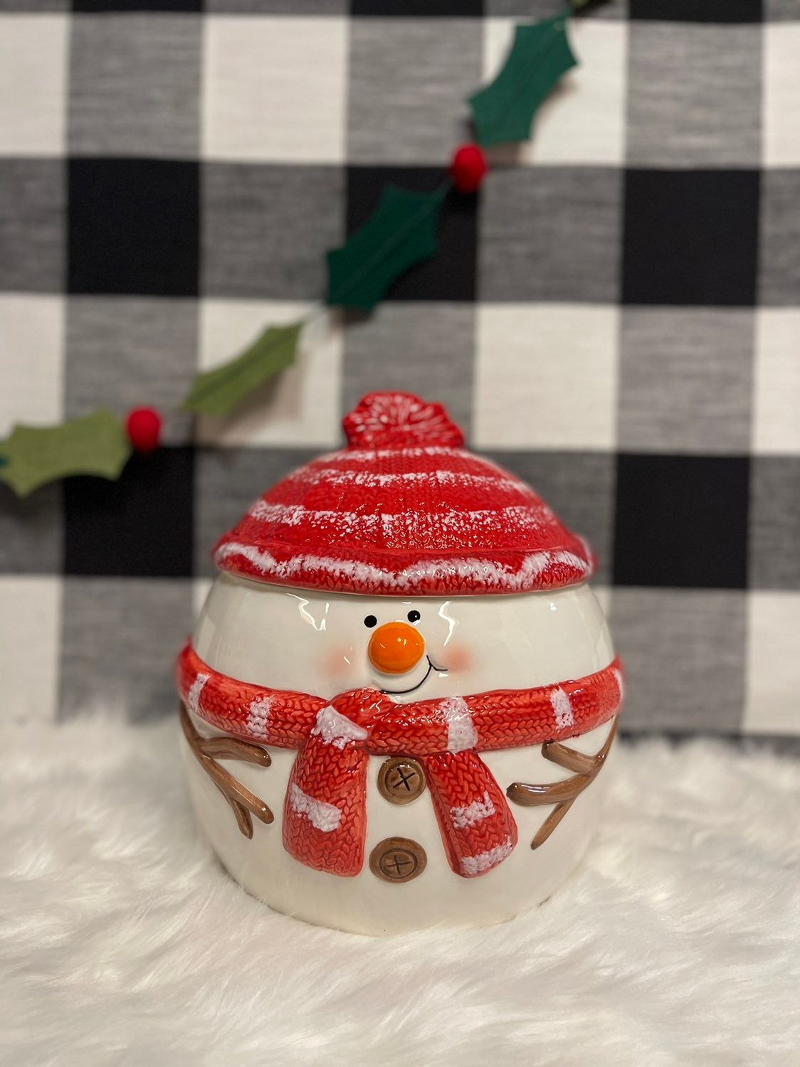 Transpac SNOWMAN COOKIE JAR