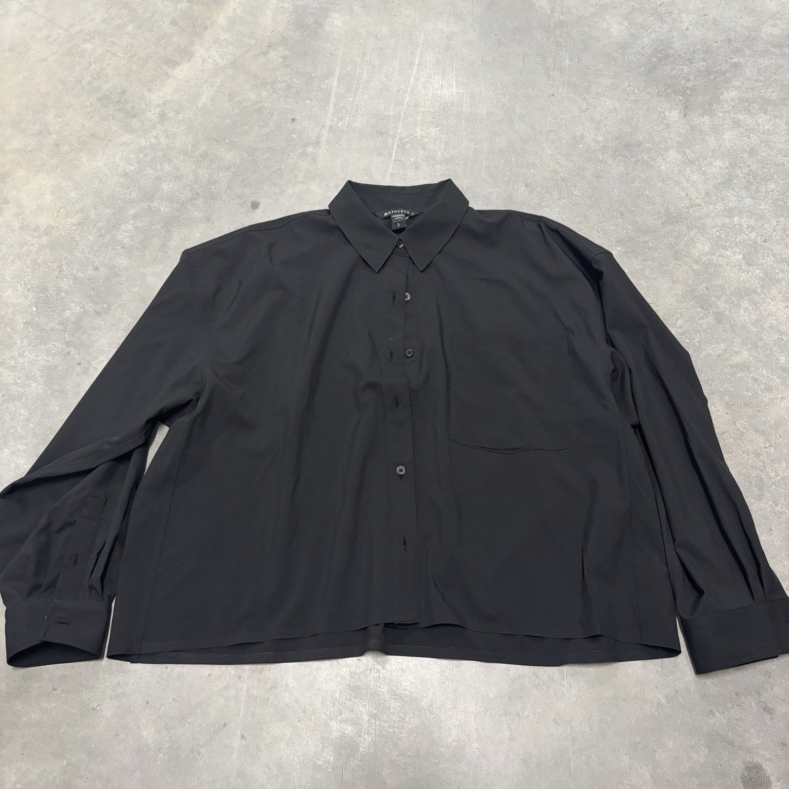 Athleta Top Womens Size Large Black Everlasting Lightweight Workwear Basic