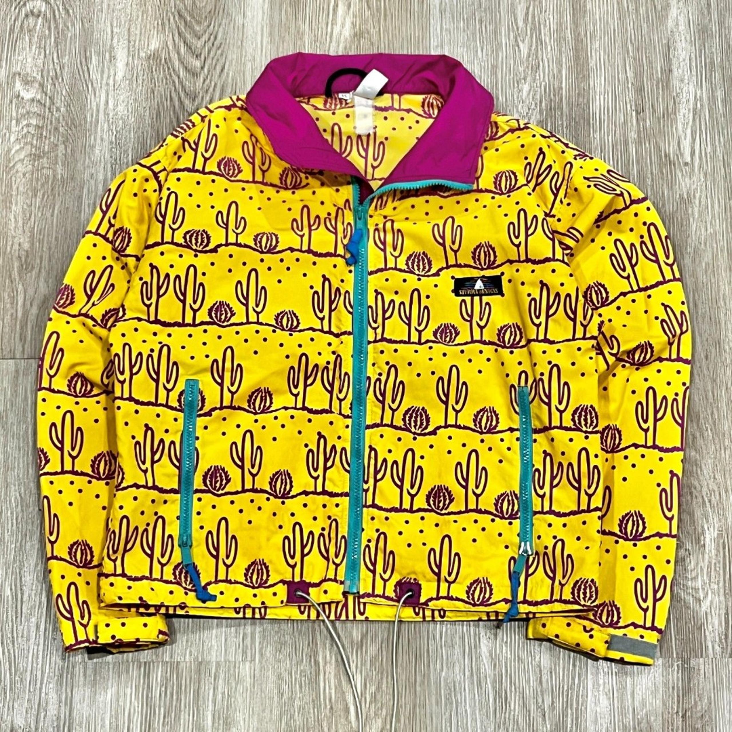 RARE Sierra Designs 90s VTG XS Jacket Windbreaker All Over Print Cacti Full Zip