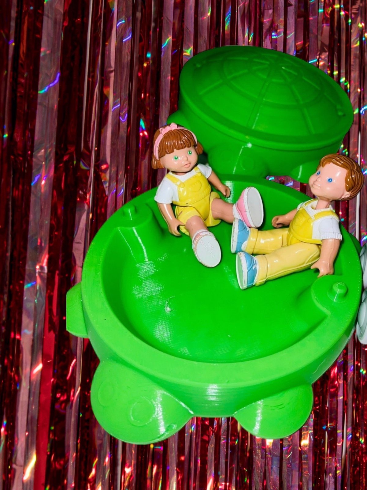 Turtle sandbox & lid NEW 6-8” dolls not included