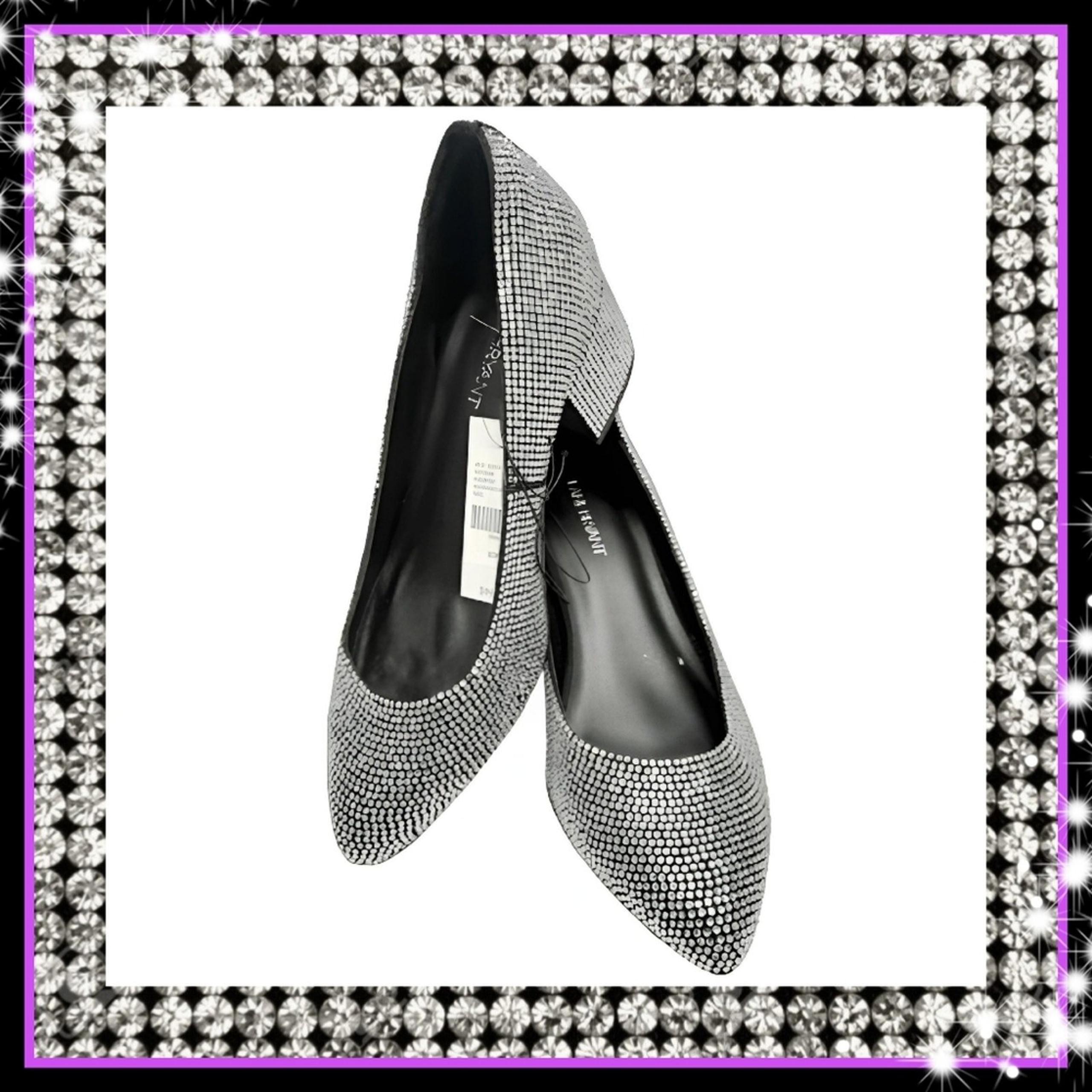LANE BRYANT ☆ SPARKLE ☆ RHINESTONE ☆ WIDE WIDTH  ☆ BLOCK HEEL PUMP 10w ☆ NWT