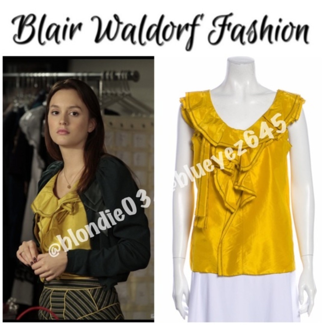 Oscar de la Renta Yellow Top 6