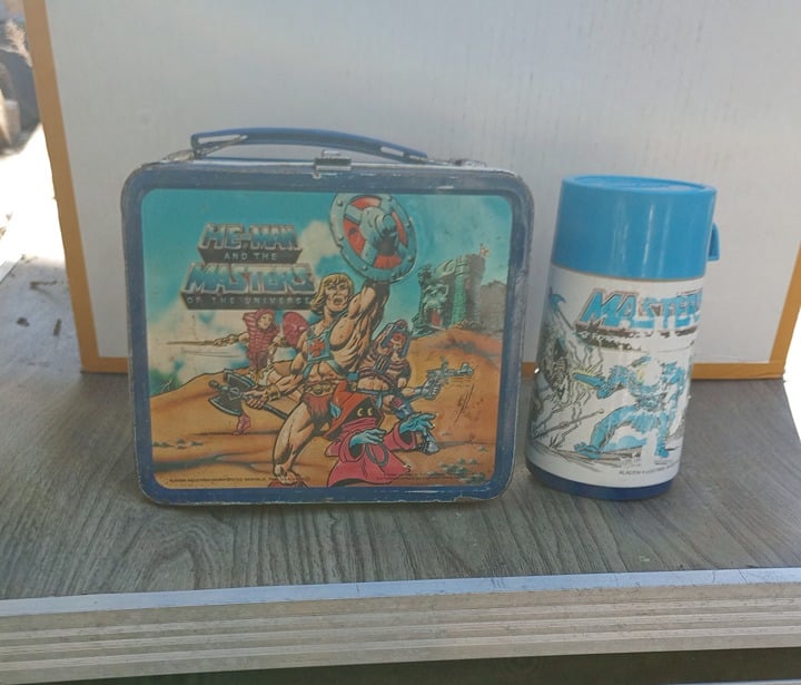 Masters Of The Universe Metal Lunchbox Complete With Thermos 1984 Landshark MOTU