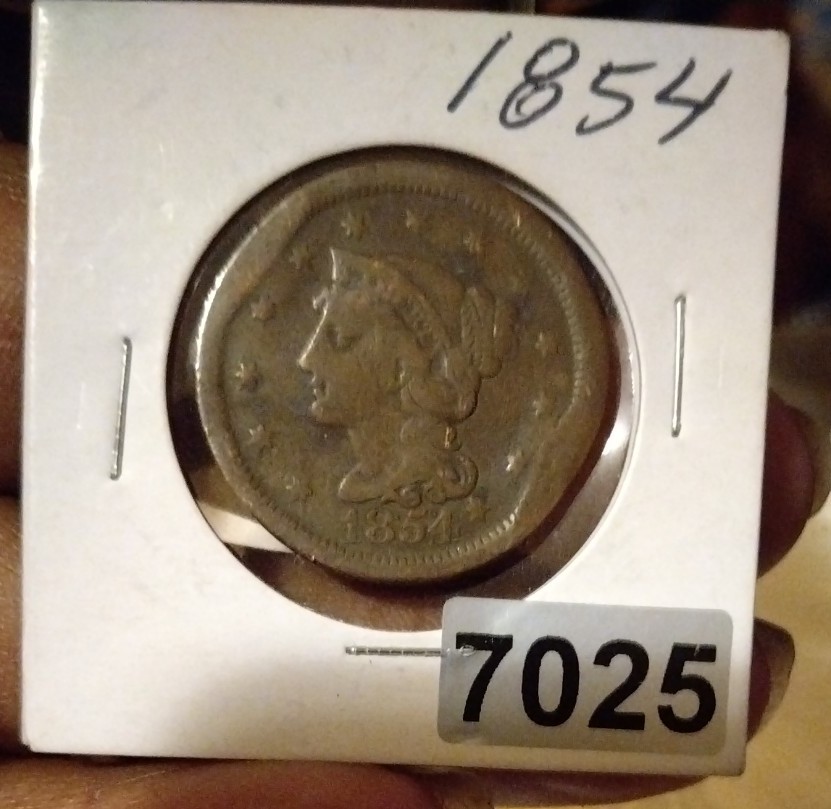 1854 large cent