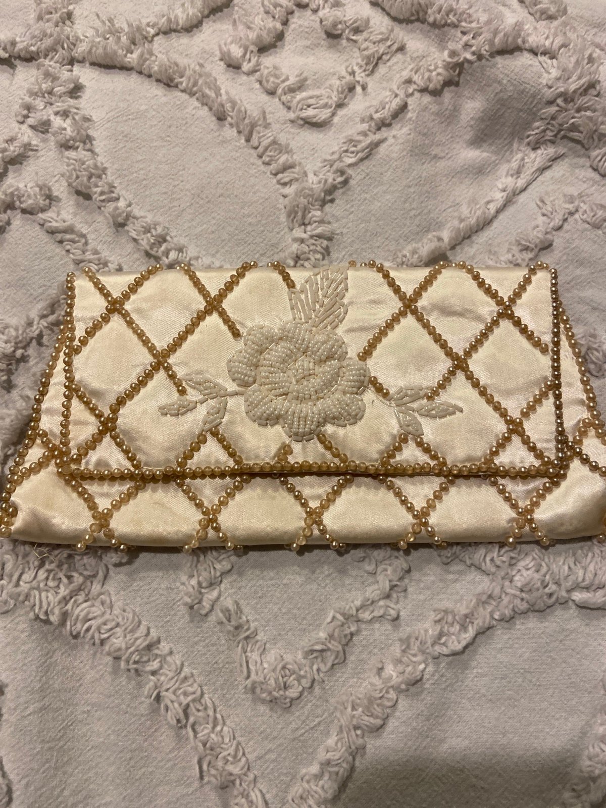 Designed by Codette Pearl Satin Clutch