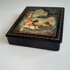 Hand Painted Lacquer Jewelry Box