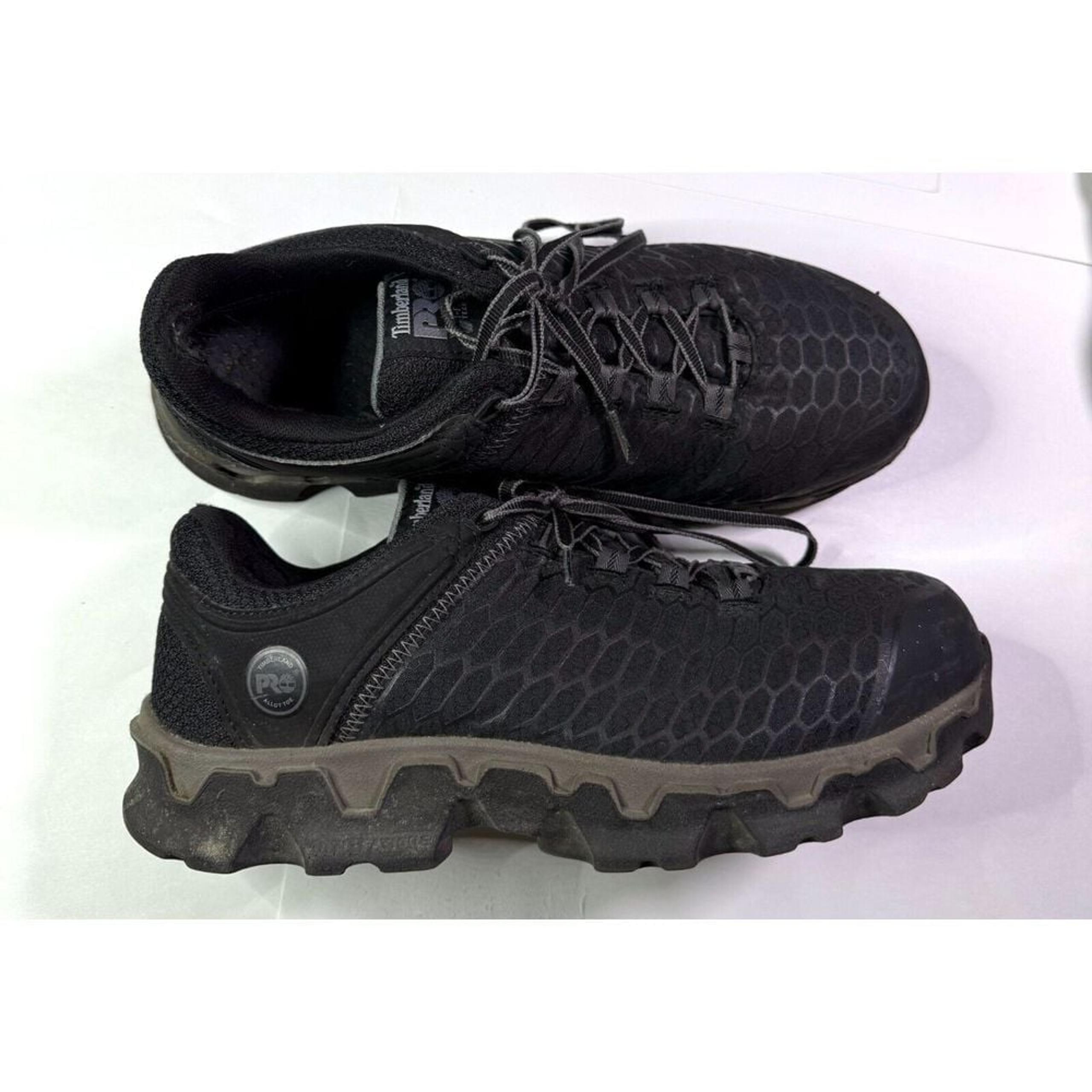 Timberland Powertrain Sport Men's Sneakers 8M Black Alloy Toe Work Shoes A176A
