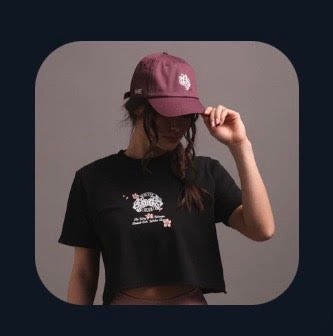 SOLD!! NWT Darc Sport Lost Scrolls SHE cropped tshirt XS