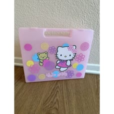 VTG Hello Kitty Plastic Briefcase 2001 Sanrio Co Great Condition!