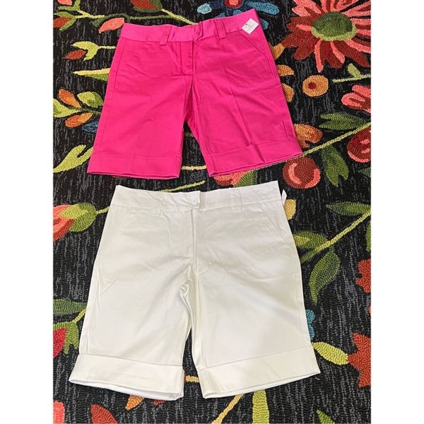 The Limited NWT Walking Shorts Bermuda Shorts Pink White Size 4