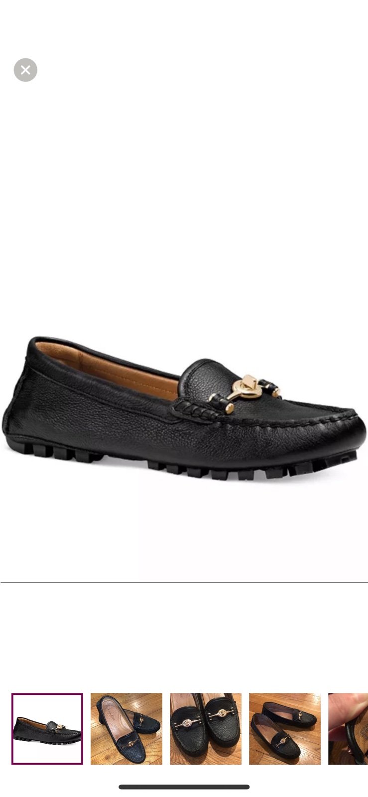Coach women’s leather flats shoes