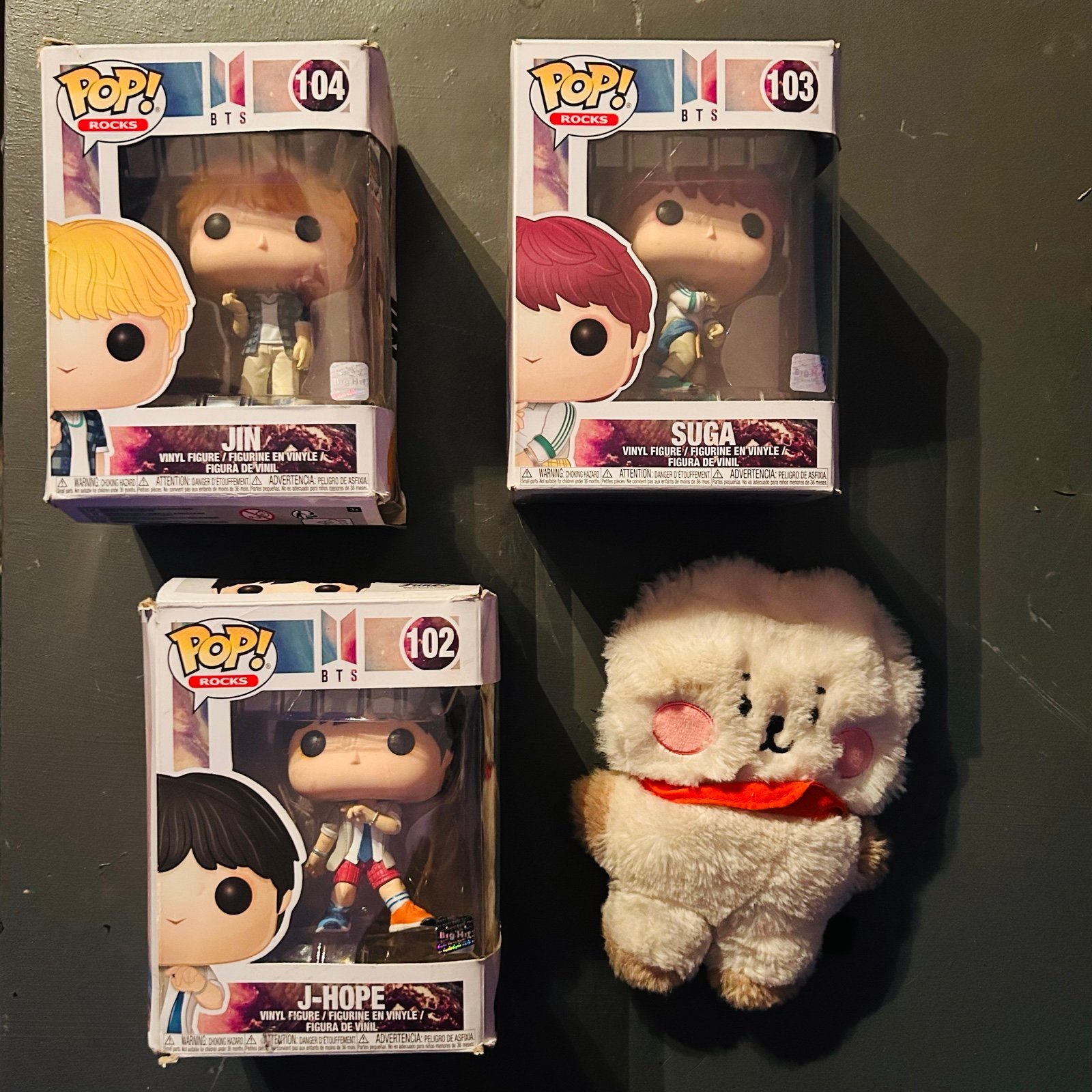 【みーちゃん】BTS FunkoPOP JIN SUGA J-HOPE Funko Pop! BTS Jung Kook, V, Jimin, Jin, Suga, J-Hope & RM