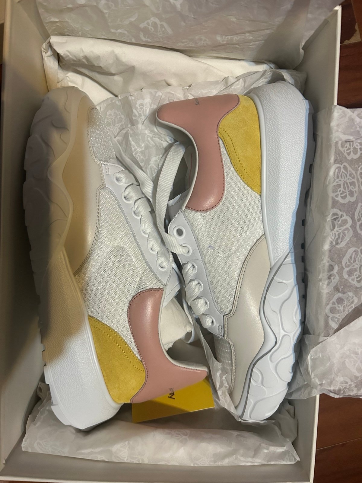 New DS Alexander McQueen Multi color Court sneaker size 41 women