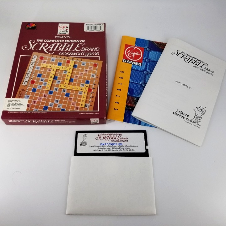 Scrabble PC Computer Game 5 1/4 Floppy Disk Word Spelling Crossword Family