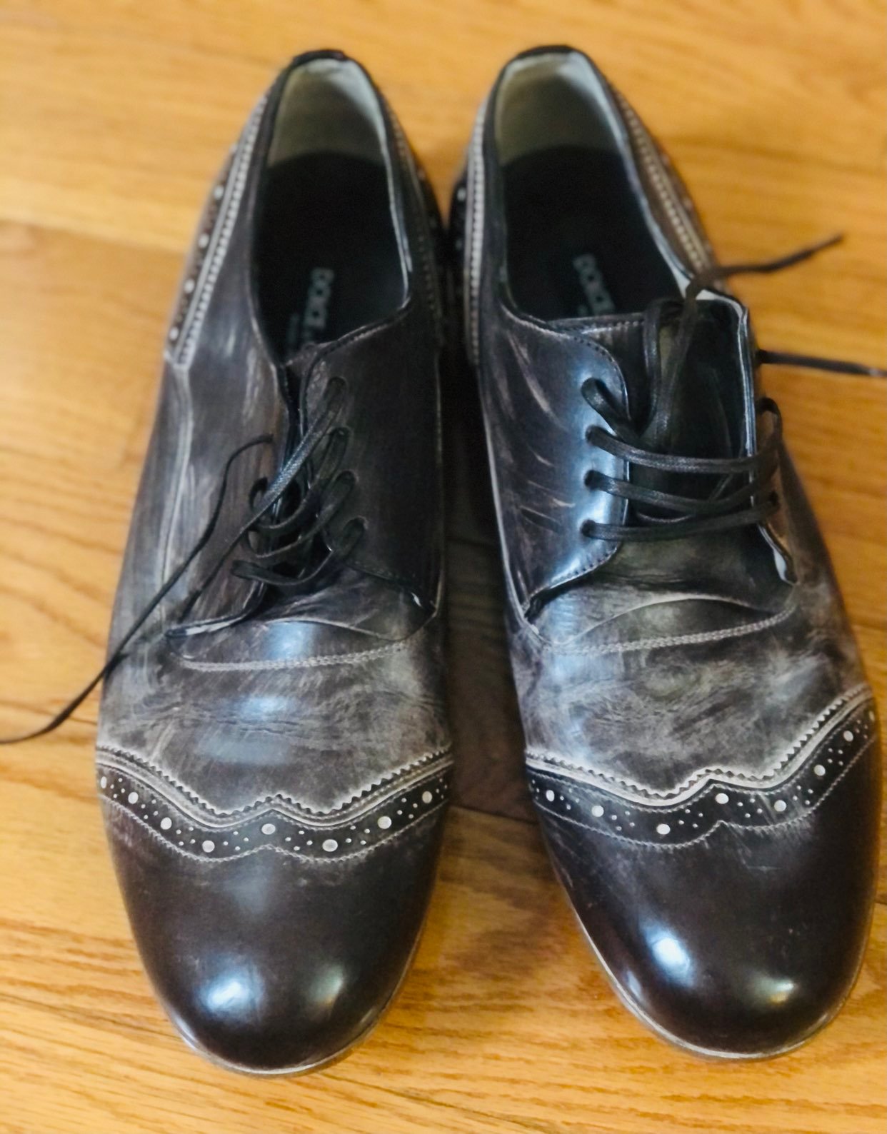 Dolce & Gabbana Men's Leather Distressed