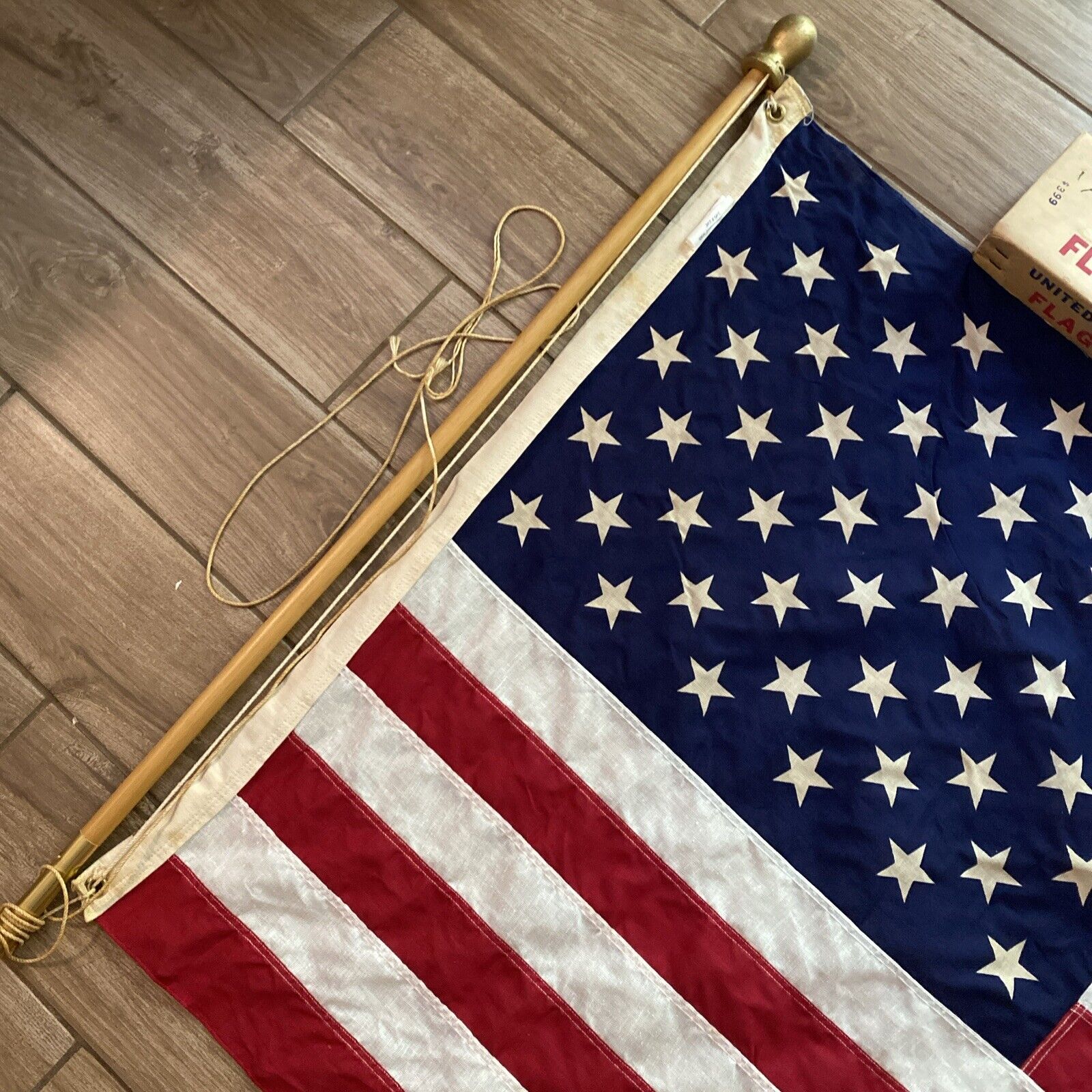 Vintage 50 Star Cotton US Flag. Valley Forge Flag Company 58