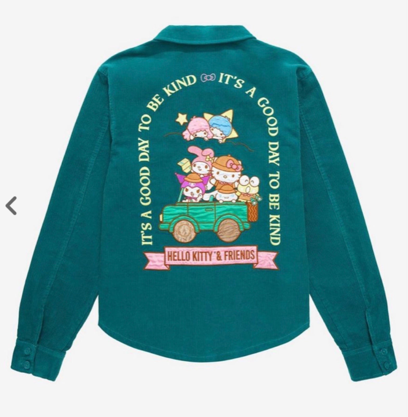2X Sanrio Hello Kitty & Friends Good Day to Be Kind Overshirt - Size 2X