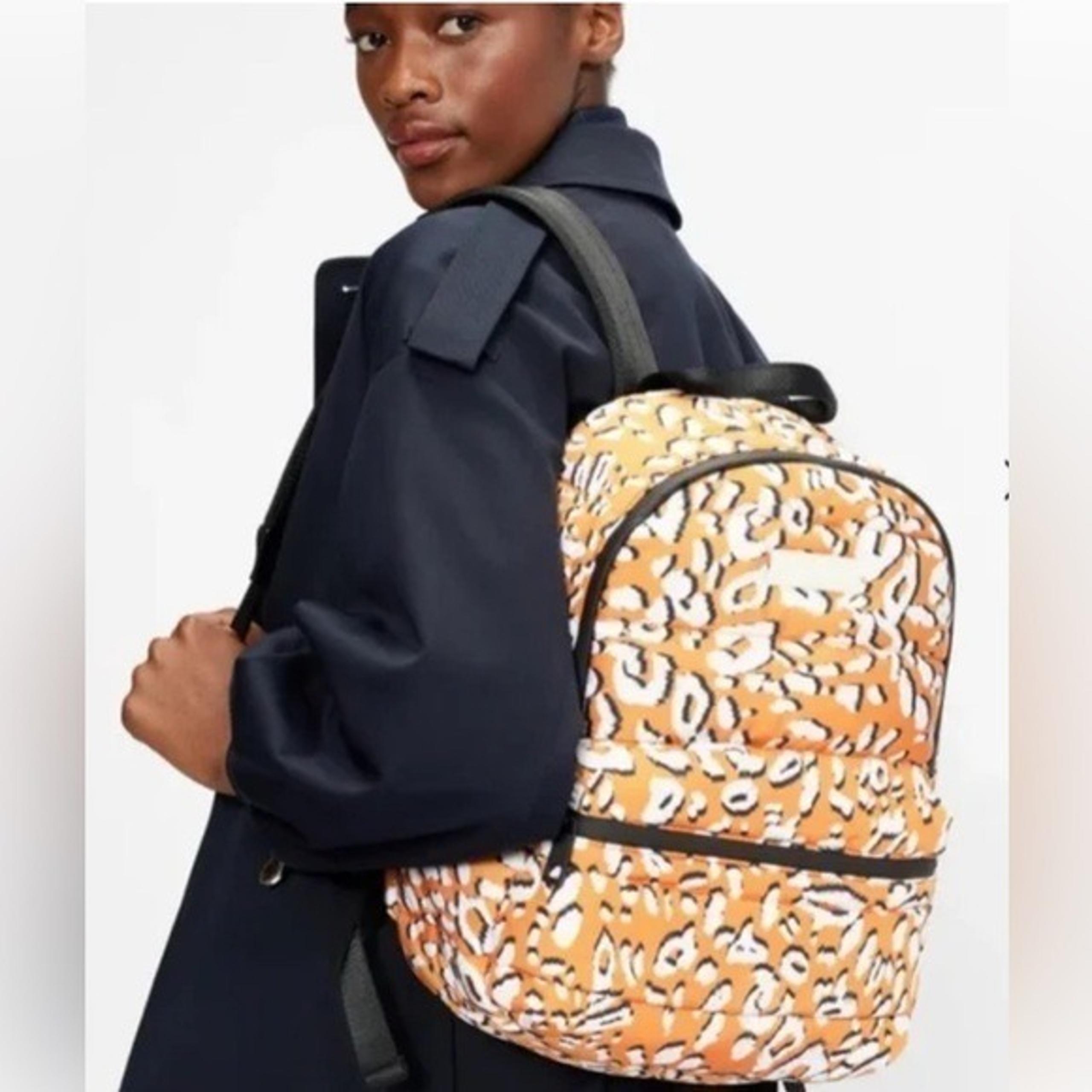 Ted Baker London puffer Orange Leopard Print Backpack