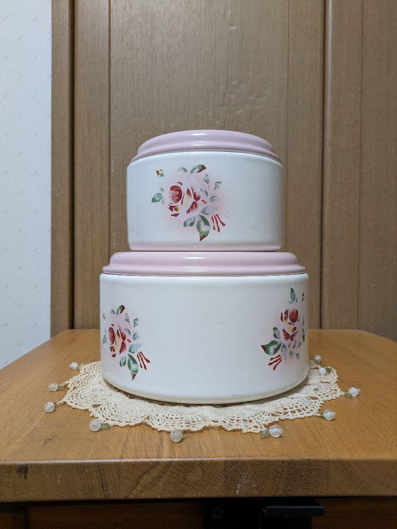 Iman Princess Rose Enamelware Canister Set of 2