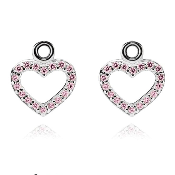 Pandora Small Pink Heart Earring Charm-925-retired-