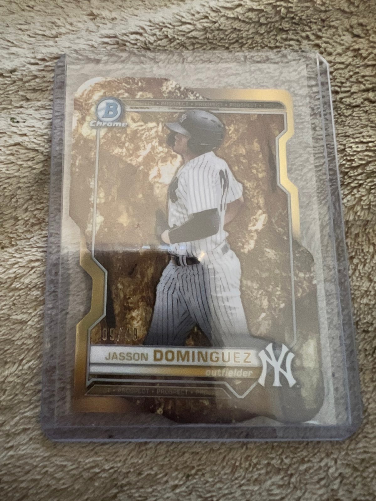 2021 Bowman Chrome Die Cut Gold Jasson Dominguez /49