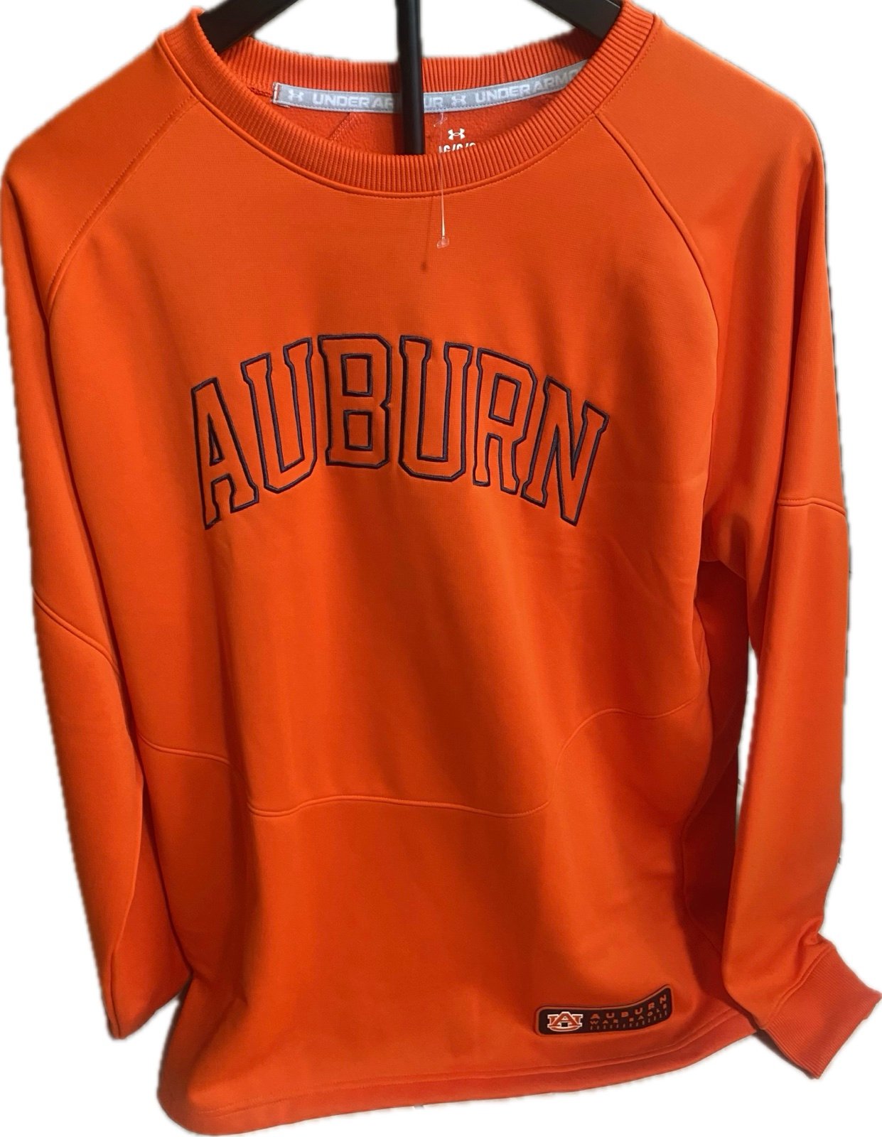 Under Armour Auburn Tigers 2023 Team Issued Orange Lightweight Pullover L