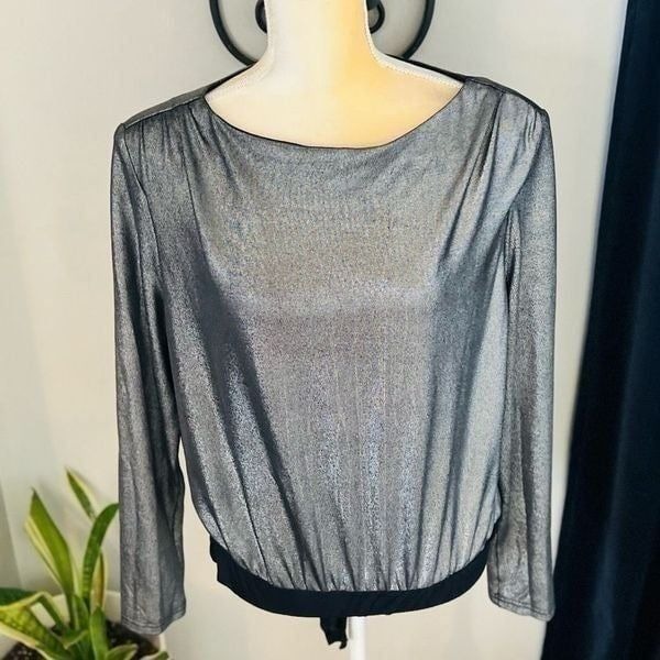 4TH & RECKLESS Liberty Metallic Bodysuit Color: Metallic Size: XL (12/14) NEW W