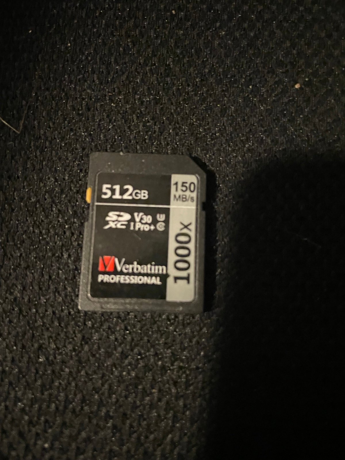 512gb verbatim professional sd card
