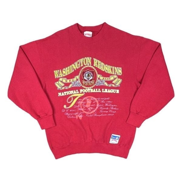Vintage Nutmeg Mills Washington Redskins NFC East Crew Neck Sweatshirt - Large
