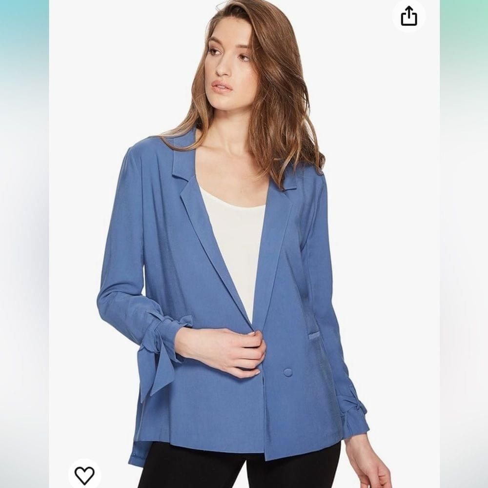 1.State Womens blue Soft one button blazer size S