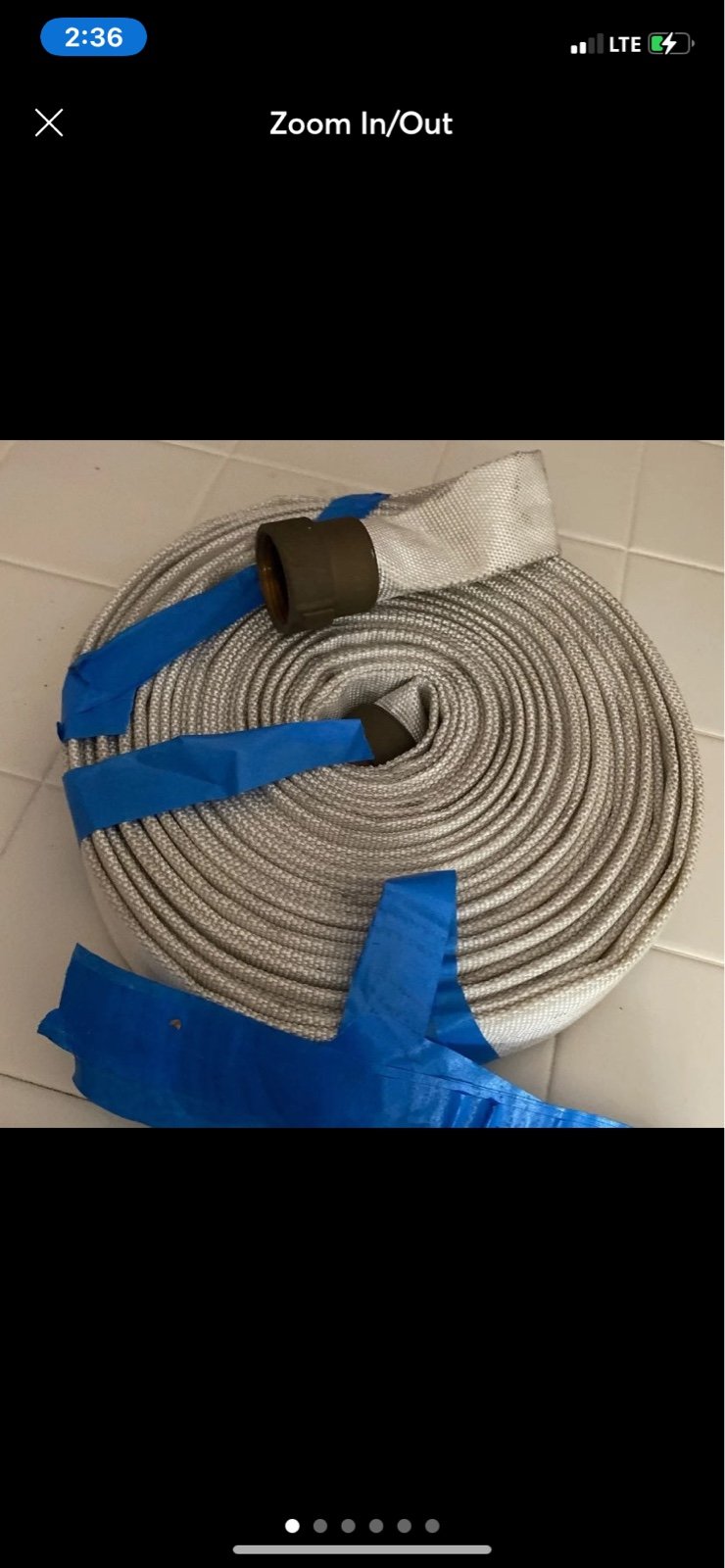 Industrial fire hose 75’