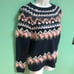 Buffalo David Bitton Navy Fair Isle Mercer Mohair Crewneck Sweater Womens XS NWT