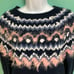 Buffalo David Bitton Navy Fair Isle Mercer Mohair Crewneck Sweater Womens XS NWT