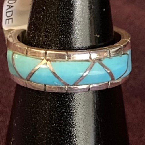 Zuni Turquoise Inlay Ring - New