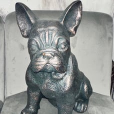 Garden french bulldog statue