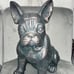 Garden french bulldog statue
