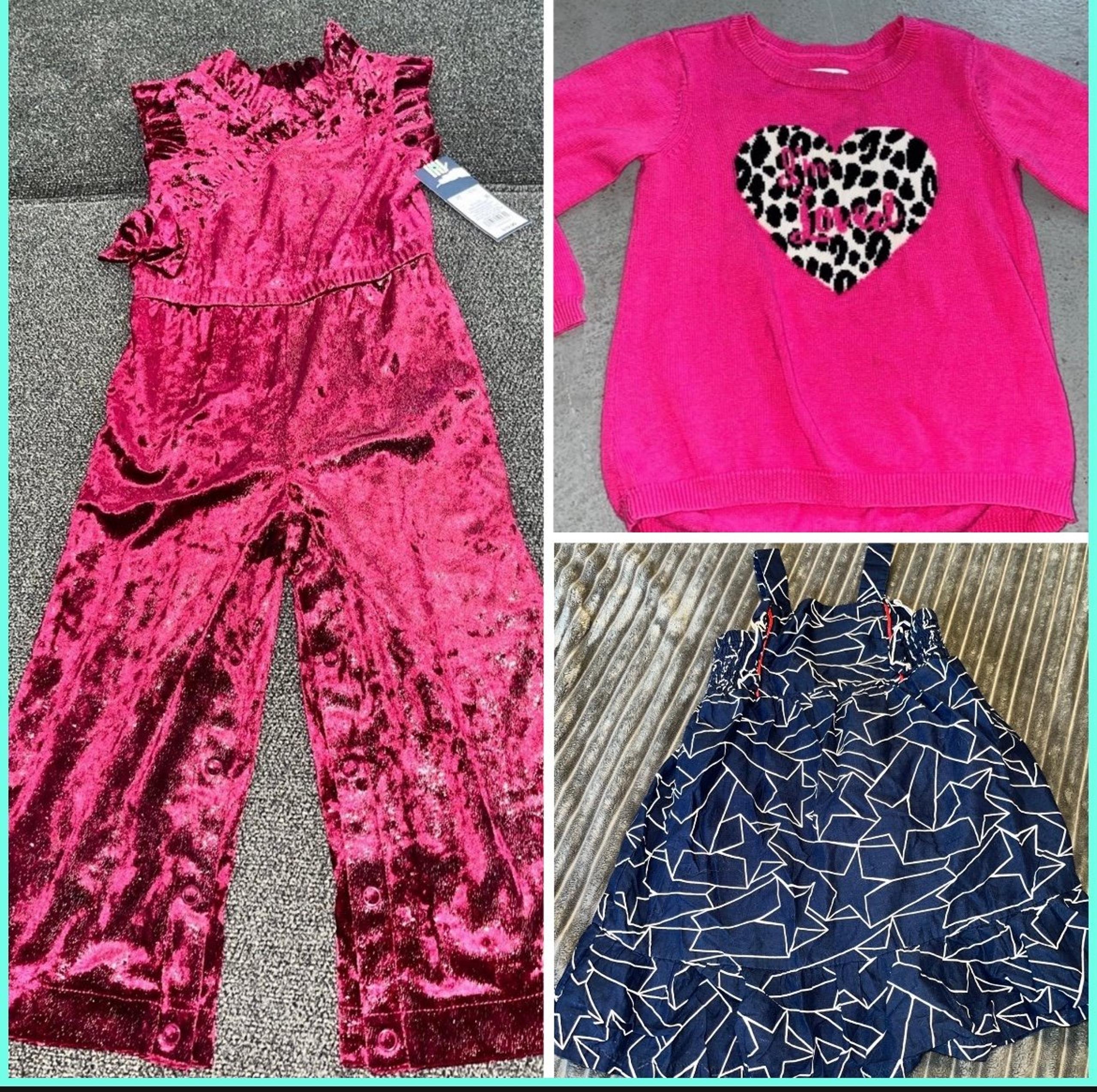 Girls 2T Lot Romper Dress and Sweater