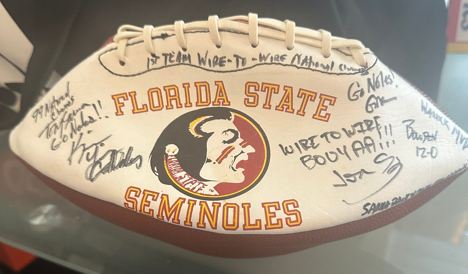 1999 FSU NATIONAL CHAMPS Signed Football