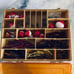 Plano Magnum Double sided Tackle Box fishing gear. vintage lures, bobbers