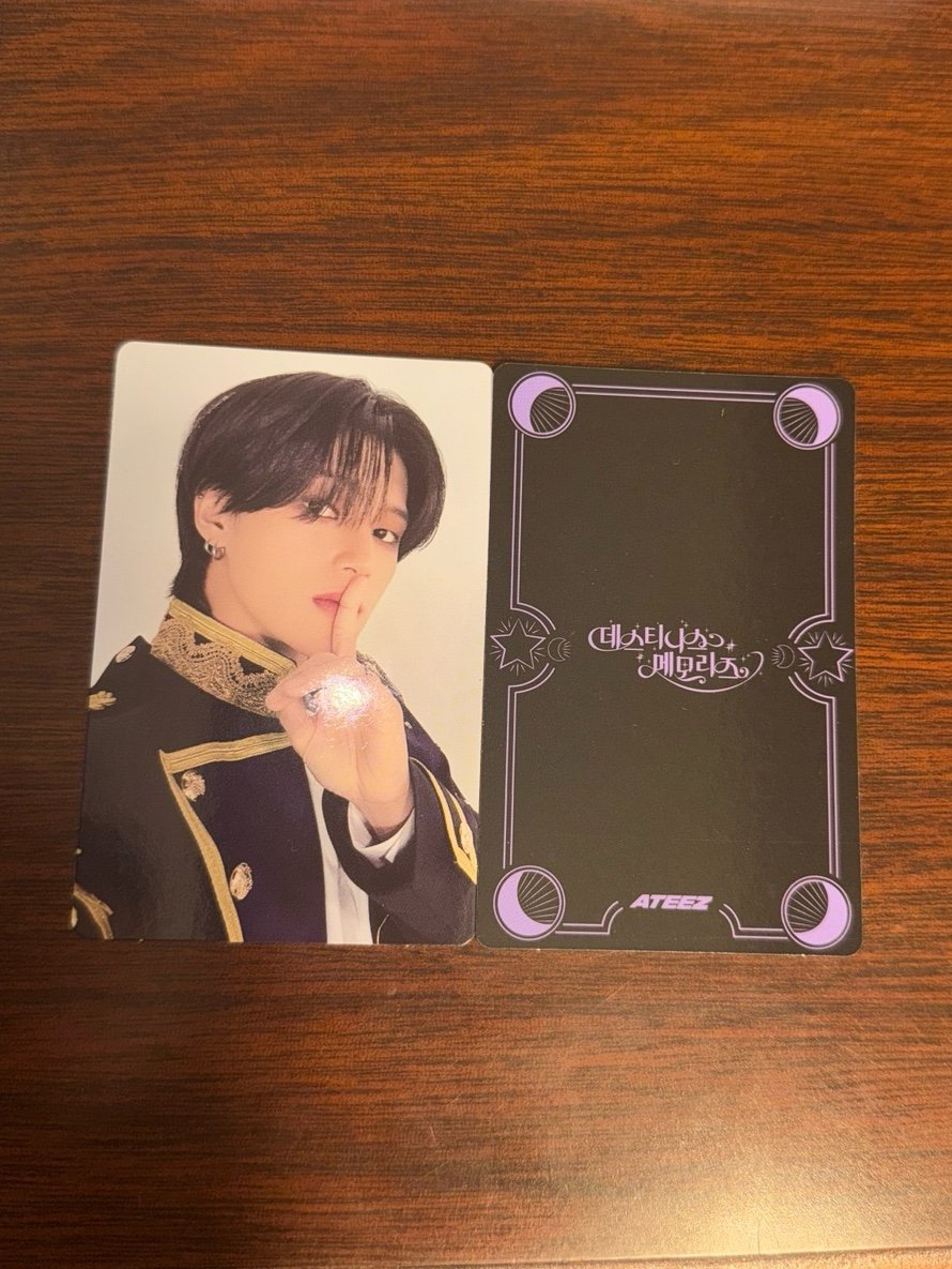 ATEEZ golden hour part 2 destiny's memories wooyoung 50000 won photocard
