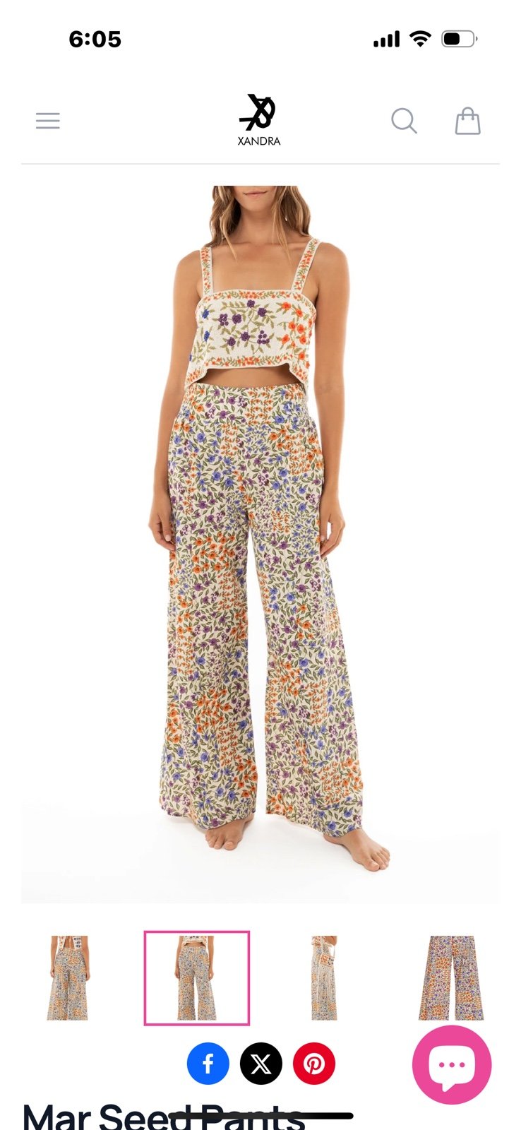 NWT Agua Bendita Mar Seed Pants